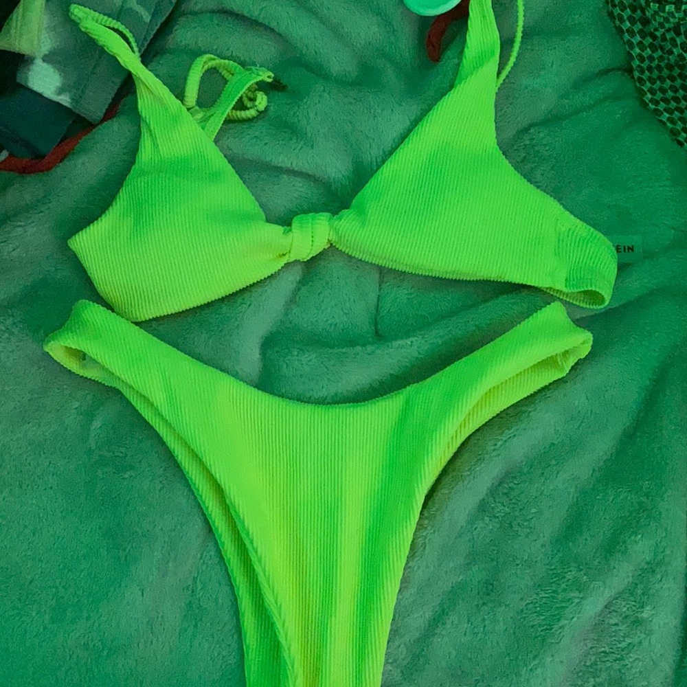 Bright yellow bikini